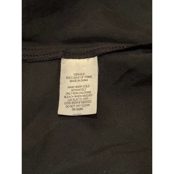 Vintage Express Silk Cami S Black Y2K Slip Top Lingerie Fairycore Whimsygoth - Picture 5 of 9